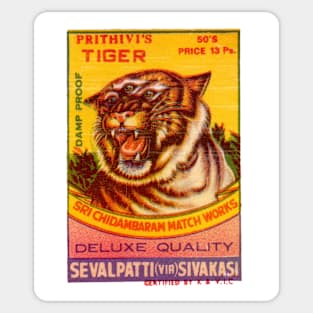 Vintage trippy tiger Sticker